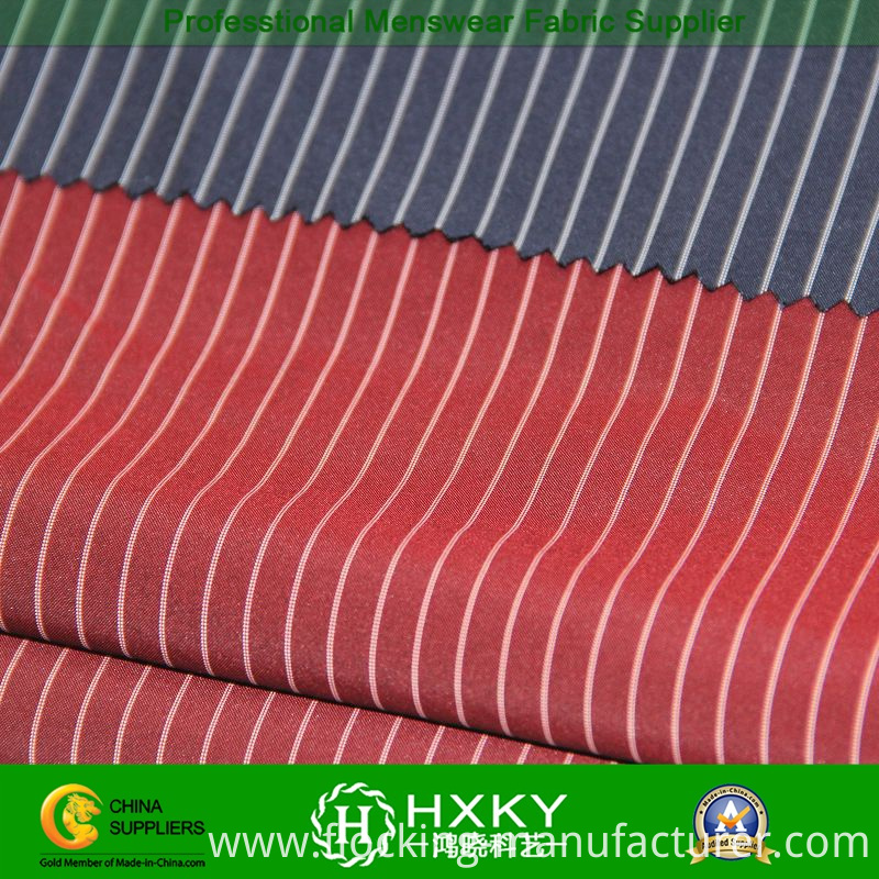 Stripe Yarn Dyed Polyester Fabric for Men's Casual Shirt or Jacket